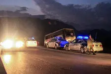 واژگونی اتوبوس مسافربری در اتوبان تهران –کرج