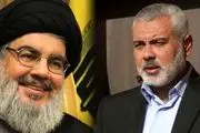 نامه اسماعیل هنیه به دبیر کل حزب الله درباره معامله قرن و طرح اشغال