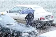 بارش برف و باران در جاده‌های کشور