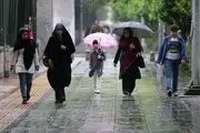 رگبار باران و وزش باد شدید در تهران
