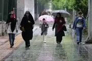 رگبار باران و وزش باد شدید در تهران
