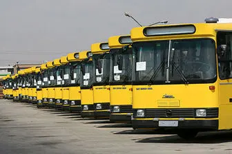 خدمت رسانی اتوبوسرانی در راهپیمایی روز 13 آبان
