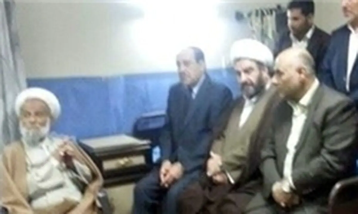 عیادت سرزده نوری‌المالکی از نماینده رهبر انقلاب در نجف / تصاویر