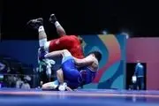 نابغه کشتی ایران قهرمان جهان را به زانو در آورد