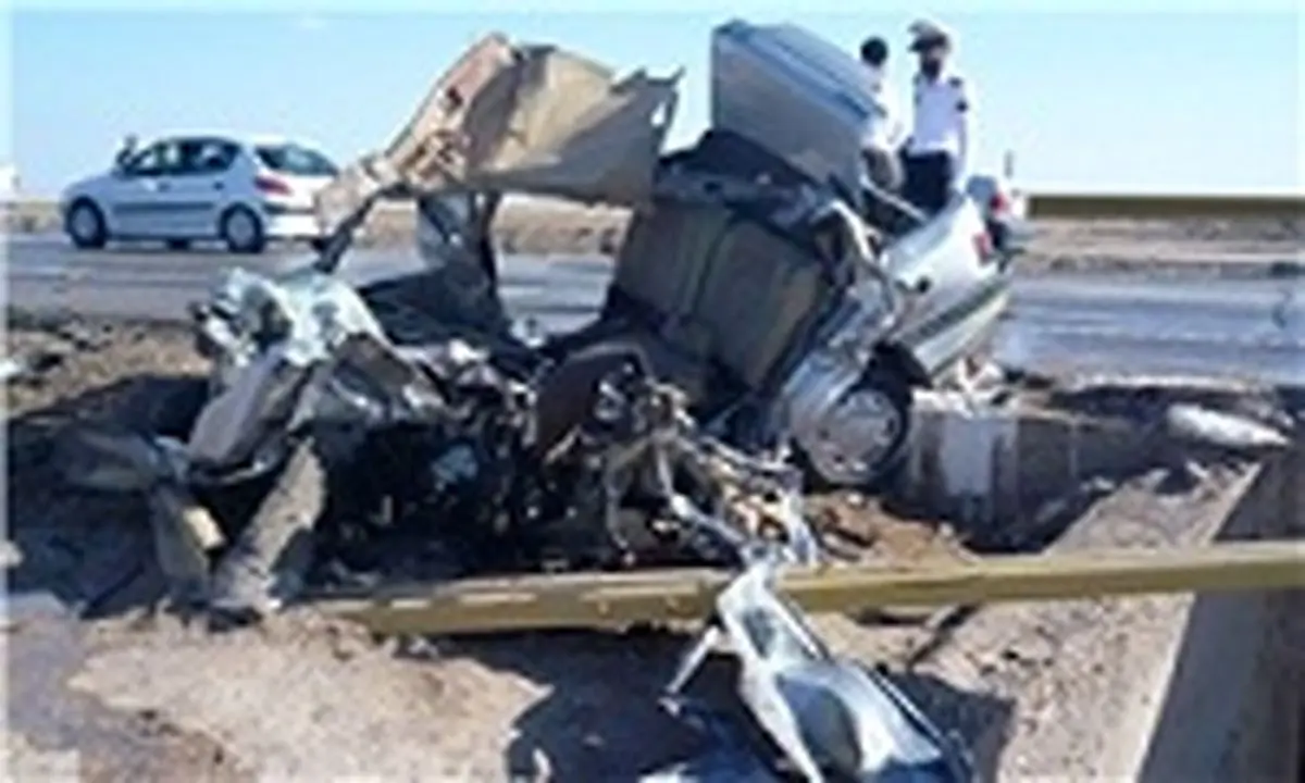 تصادف خونین خودرو معلمان با تانکر
