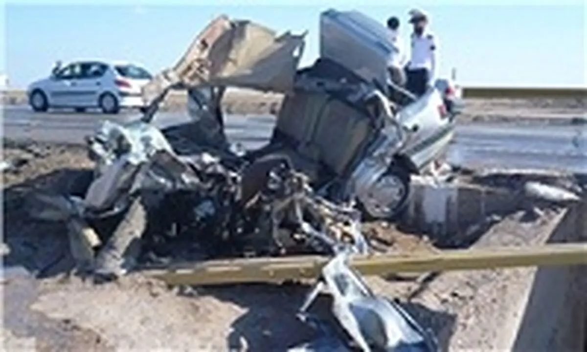تصادف خونین خودرو معلمان با تانکر