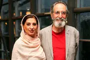 فرهاد آئیش و همسر بازیگرش در جشنواره فجر +عکس