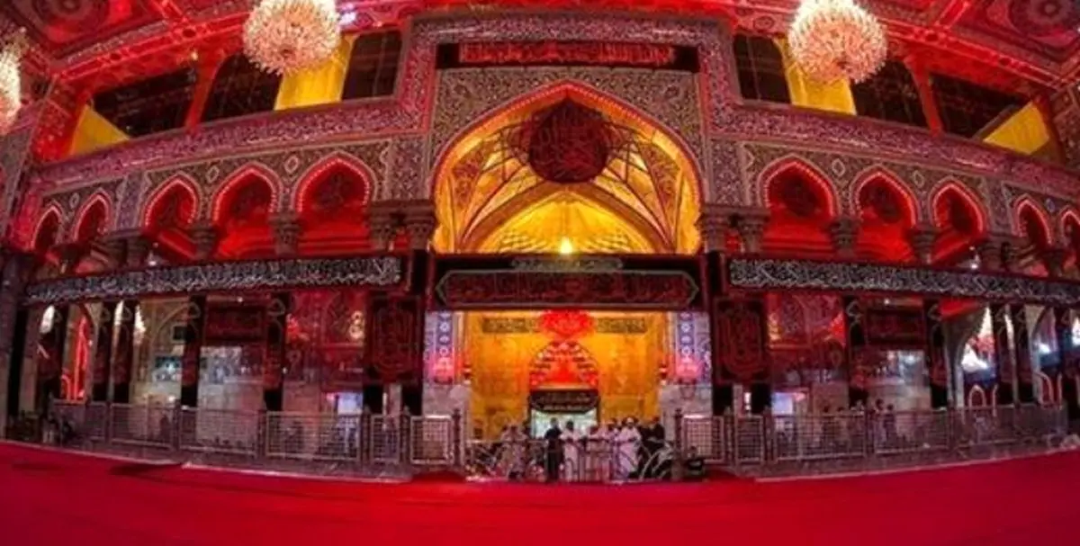 حرم حضرت سیدالشهدا(ع) سیاهپوش شد+فیلم
