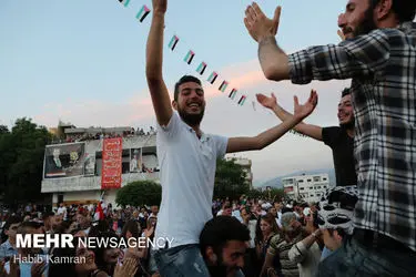 جشن پیروزی بشار اسد