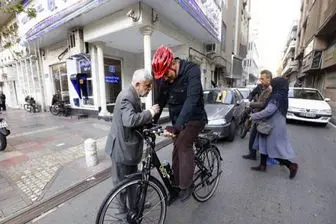 دوچرخه سواری مدیران رسانه‌ها با شهردار تهران