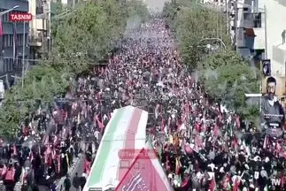 موج عظیم حضور بی‌نظیر مردم در تشییع تاریخی امام شهید