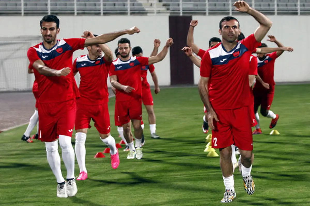 تمرین نیمه سنگین پرسپولیسیها زیر نظر باقری