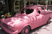  ماشین عروس صورتی خاص!/ عکس