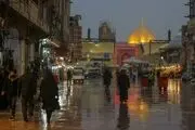 تصاویری ناب از بارش رحمت الهی  در نجف اشرف
