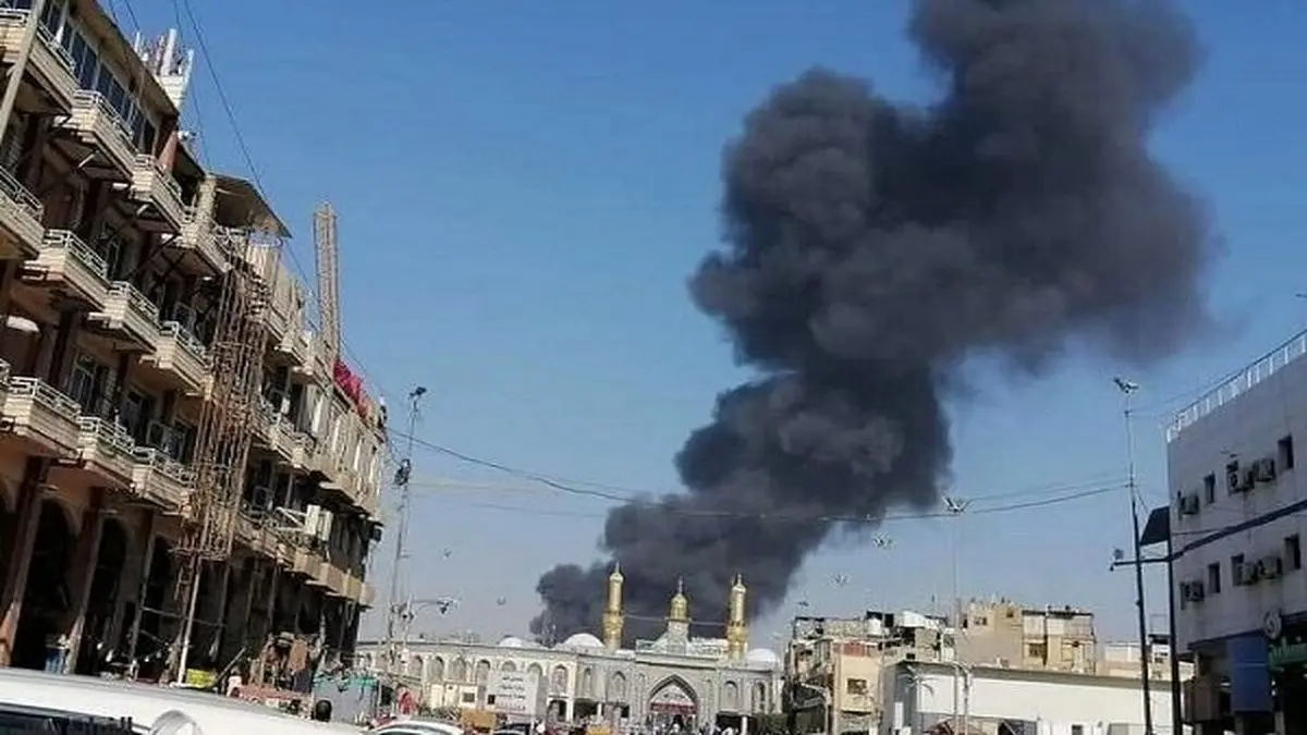 آتشسوزی در صحن حضرت زینب(س) در نزدیکی حرم امام حسین (ع)+فیلم