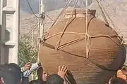 خمره ساسانی به تخت جمشید منتقل شد
