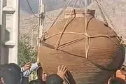 خمره ساسانی به تخت جمشید منتقل شد
