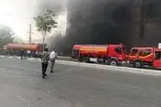 ۱۰ مصدوم در آتش سوزی مجتمع ارغوان اندیشه