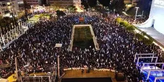 تظاهرات 160 هزار نفری علیه نتانیاهو در تل‌آویو