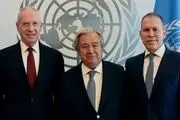 بدگویی وزیر جنگ رژیم موقت از ایران در دیدار با گوترش