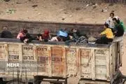 خروج دسته جمعی اهالی رفح در پی آغاز حملات اسرائیل