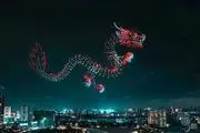 لحظه هولناک سقوط صدها پهپاد روی سر مردم چین!/فیلم