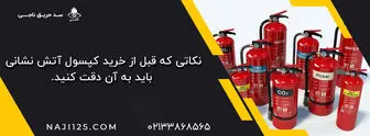 نکاتی که قبل از خرید کپسول آتش نشانی باید به آن دقت کنید.
