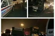 تصادف مرگبار سه اتوبوس با پراید در شب گذشته