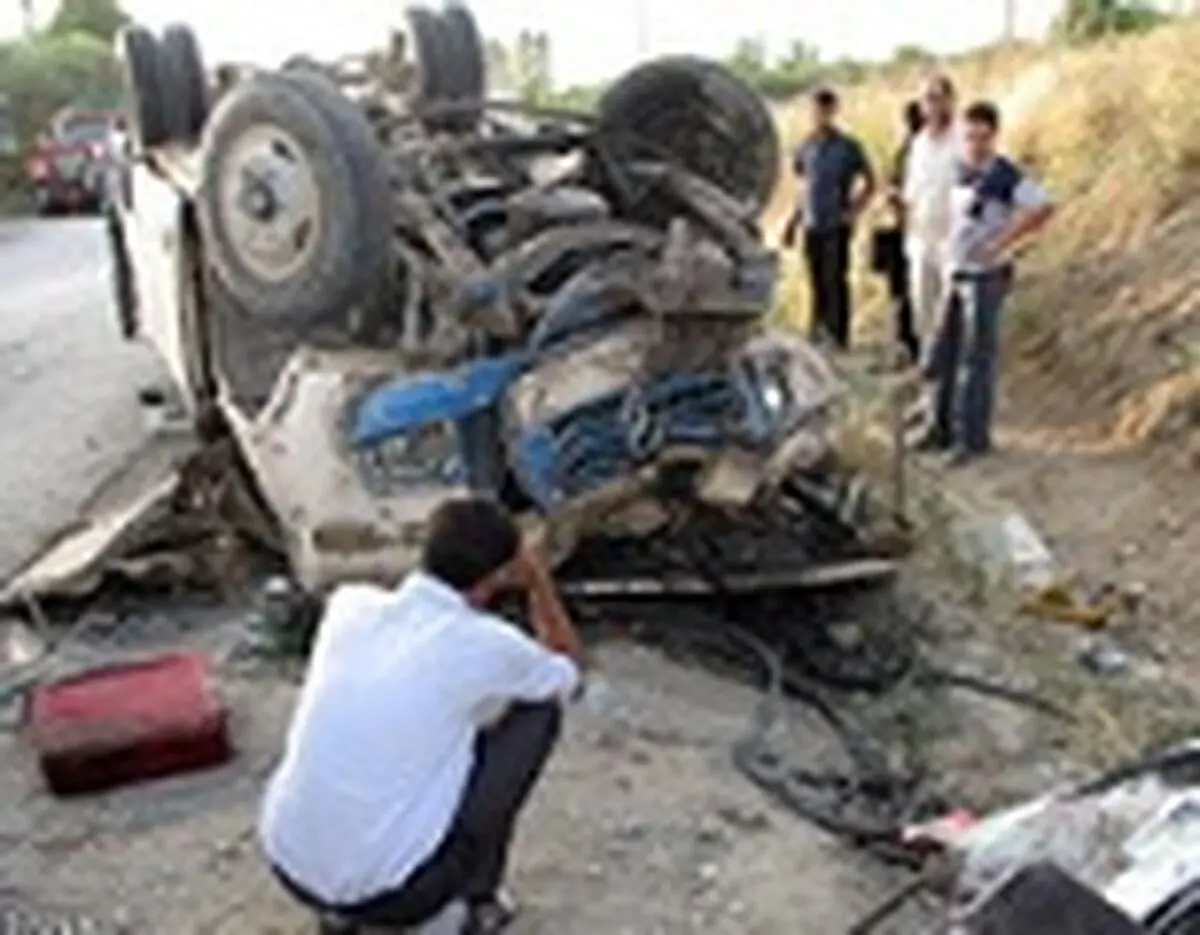 واژگونی مینی‌بوس حامل معلمان