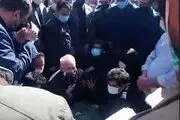 وداع دردناک پدر آزاده نامداری با پیکر دخترش /فیلم