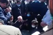 وداع دردناک پدر آزاده نامداری با پیکر دخترش /فیلم