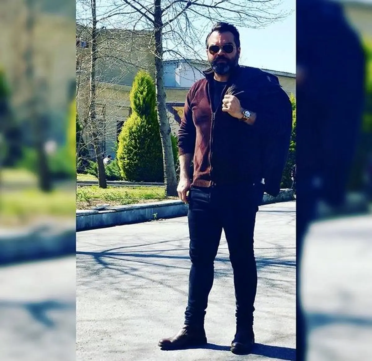 قدم زدن شهرام قائدی در مکانی عجیب /عکس