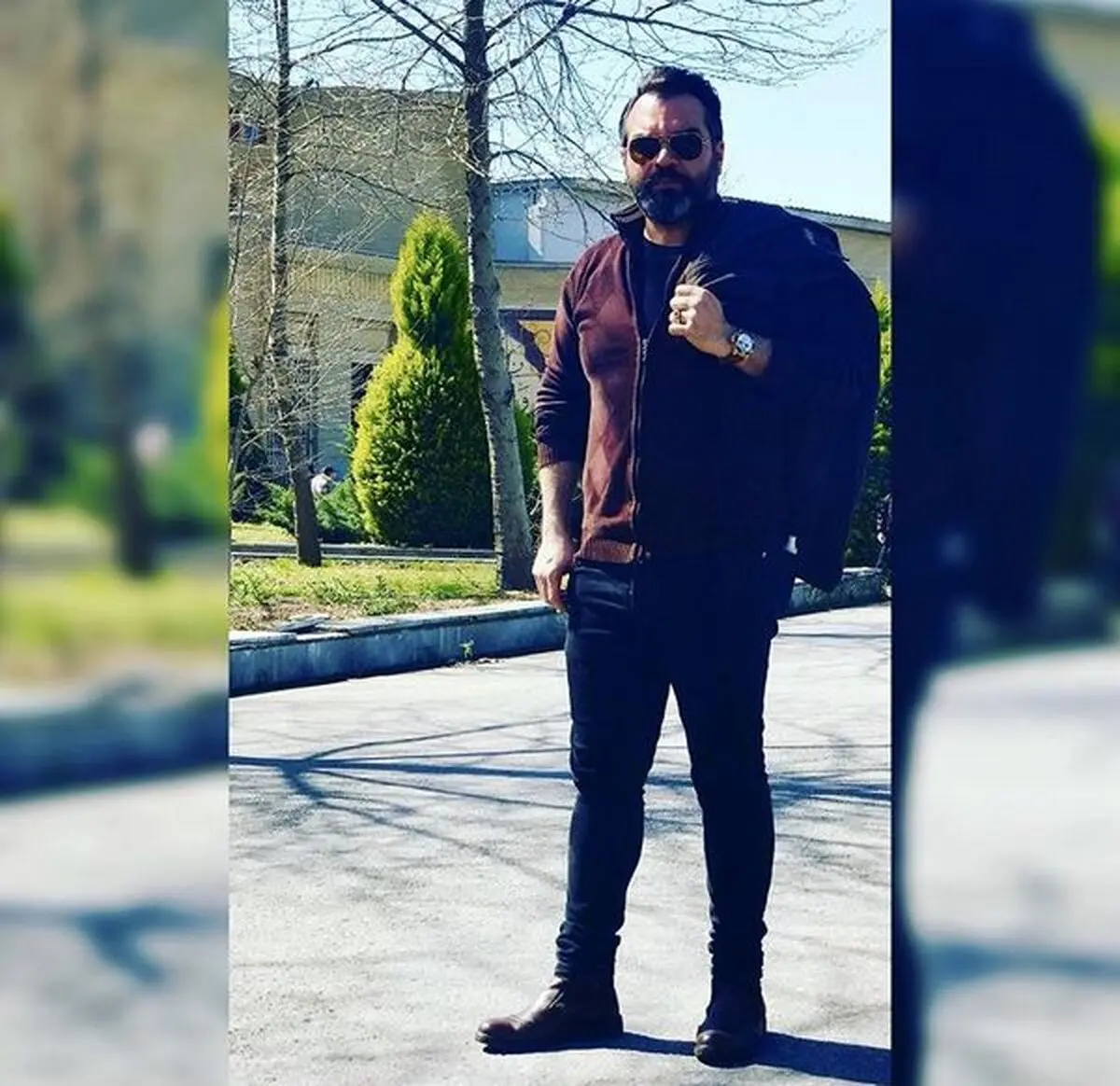 قدم زدن  شهرام قائدی در مکانی عجیب /عکس