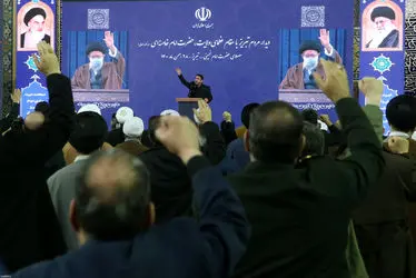 ارتباط تصویری رهبر معظم انقلاب با جمعی از مردم آذربایجان شرقی/گزارش تصویری