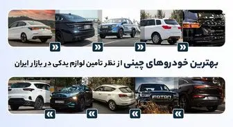 بهترین خودروهای چینی از نظر تامین لوازم یدکی در بازار ایران