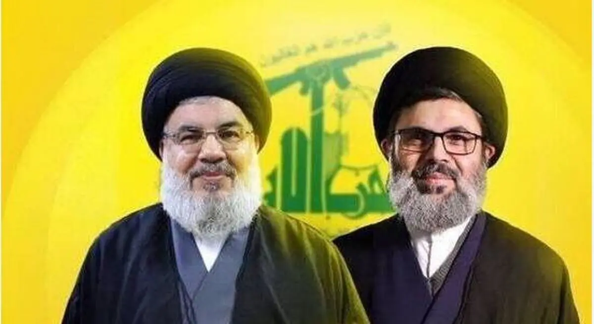 قرائت پیام رهبر انقلاب در مراسم تشییع شهیدان نصرالله