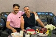 دیدار صمیمی و خاص عابدزاده با پیرترین بازیکن جهان در اروپا