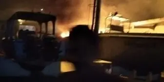 آتش گرفتن قایق جنگی سعودی