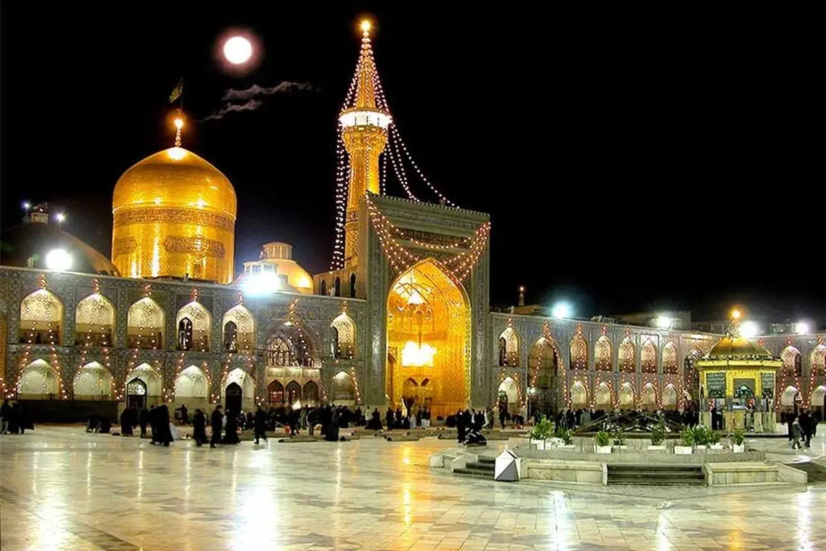 تصویر هوایی از نماز باشکوه عید فطر در حرم رضوی