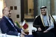 دیدار امیرعبداللهیان با وزیر امور خارجه قطر 