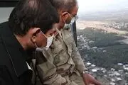 بازدید هوایی و حضور میدانی دکتر مخبر در مناطق آسیب دیده از سیل