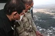 بازدید هوایی و حضور میدانی دکتر مخبر در مناطق آسیب دیده از سیل