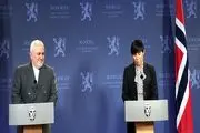 نشست خبری مشترک وزرای خارجه نروژ و ایران