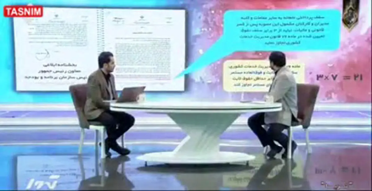 بخشنامه ای عجیب برای حقوق مدیران دولتی+فیلم