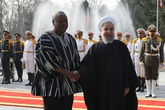 استقبال رسمی روحانی از رییس جمهور غنا 