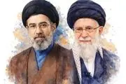 تصویری از آیت‌الله سیدمجتبی خامنه‌ای به ‌همراه رهبر شهید انقلاب در جریان یکی از سفرهای استانی

