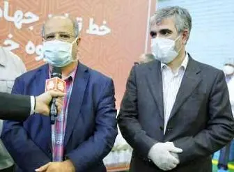 بازدید فرمانده ستاد مقابله با کرونا در تهران از خط تولید محلول ضدعفونی‌کننده سایپا