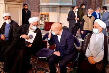 حضور قالیباف در مراسم ختم آیت الله مجتهد شبستری