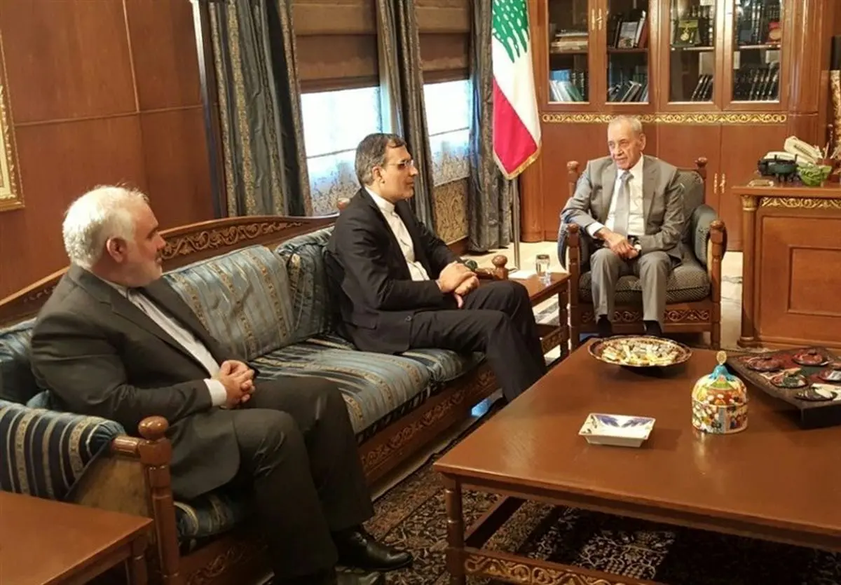 دیدار جابری انصاری با رئیس مجلس لبنان