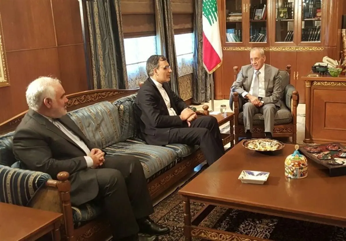 دیدار جابری انصاری با رئیس مجلس لبنان